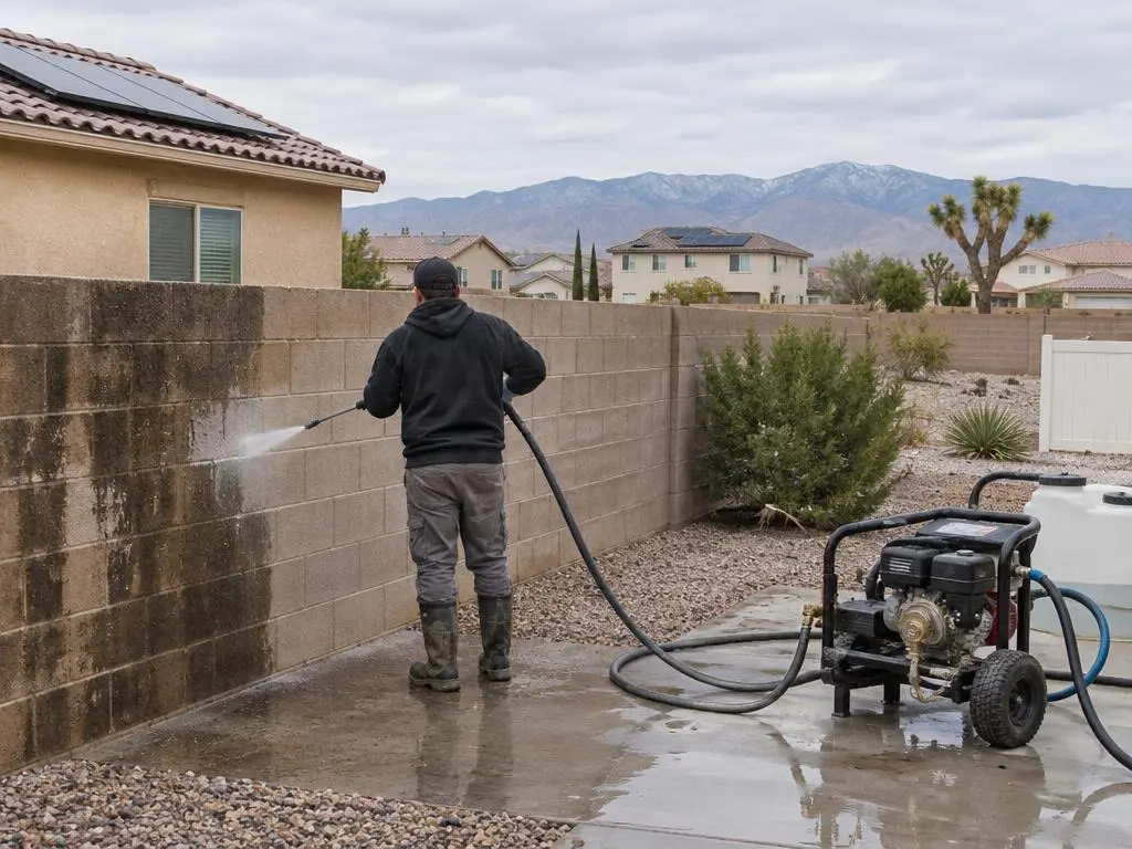 Block Wall & Fence Cleaning in Hesperia, CA